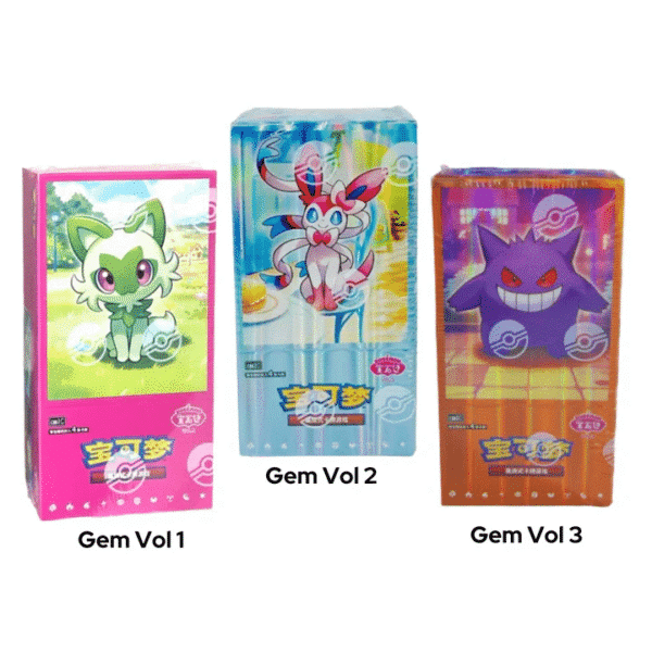 Pokémon Simplified Chinese Gem Pack Vol. 1, 2 & 3 Bundle Box